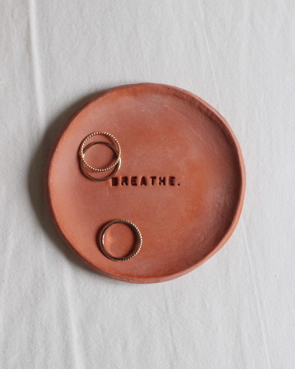 maricandance - Clay Ring Dish With Text