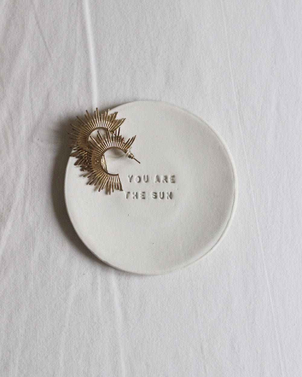 maricandance - Clay Ring Dish With Text